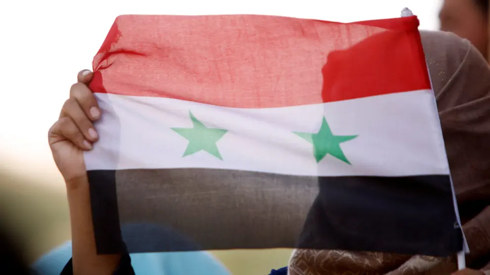Imagen de la bandera de Siria.