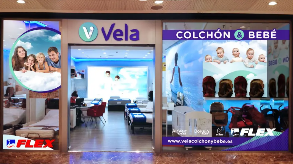 Uno de los cinco establecimientos que Colchones Vela tiene en la capital aragonesa.