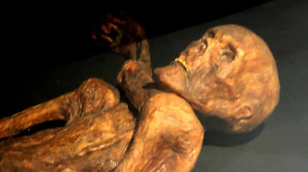 La momia de Otzi fue descubierta en los Alpes italianos por dos turistas alemanes en 1991.