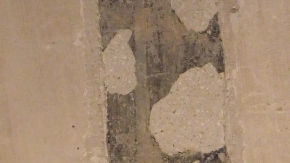 Detalle de las pinturas murales de la iglesia de Cofita