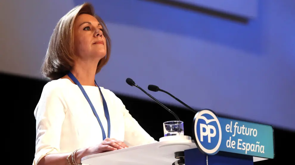 María Dolores de Cospedal, durante el Congreso Nacional del PP.