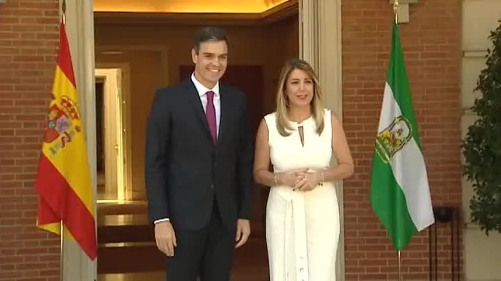 Pedro Sánchez recibe a Susana Díaz en la Moncloa