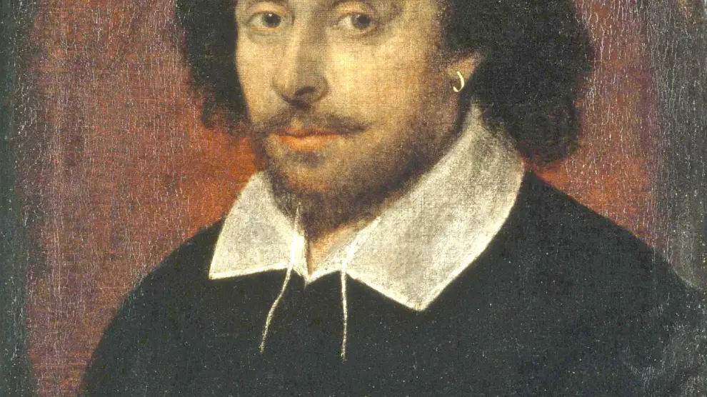William Shakespeare, en el retrato atribuido a Chandos.