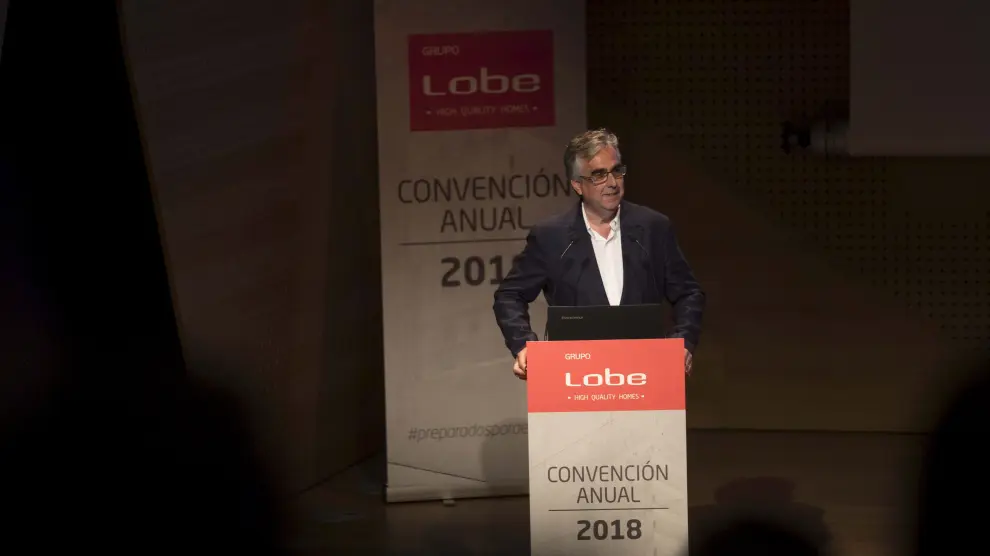 El director general de Grupo Lobe, Juan Carlos Bandrés, este viernes durante la presentación de resultados en Zaragoza.