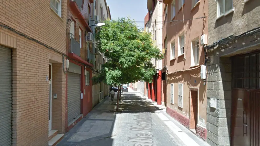 Calle Montañés, en el barrio de Delicias.