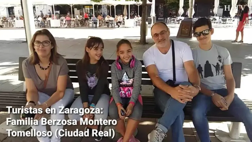 Turistas en Zaragoza: Familia Berzosa Montero, de Ciudad Real