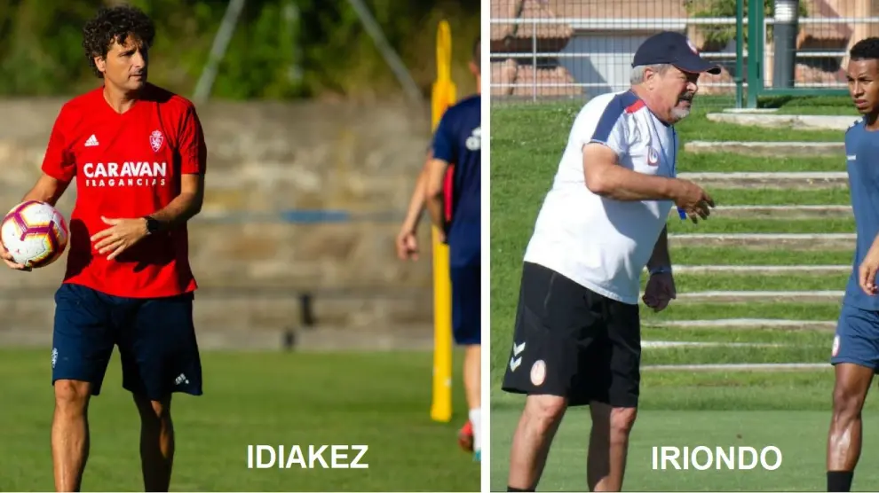 Idiakez e Iriondo, entrenadores del Real Zaragoza y Rayo Majadahonda en el debut liguero.