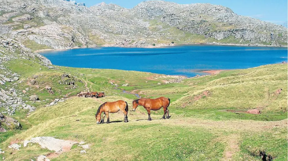 Una imagen idílica del ibón de Estanés, uno de los más bonitos del Pirineo aragonés.