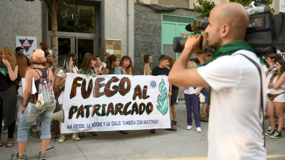 Concentración convocada en las fiestas de Huesca contra las agresiones sexuales