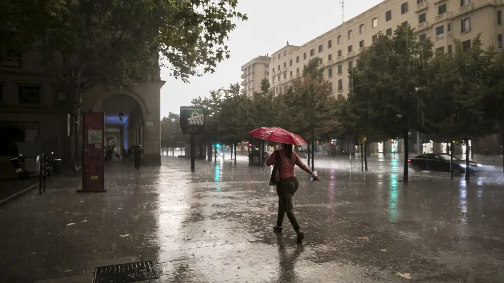 Una de las últimas tormentas en Zaragoza.