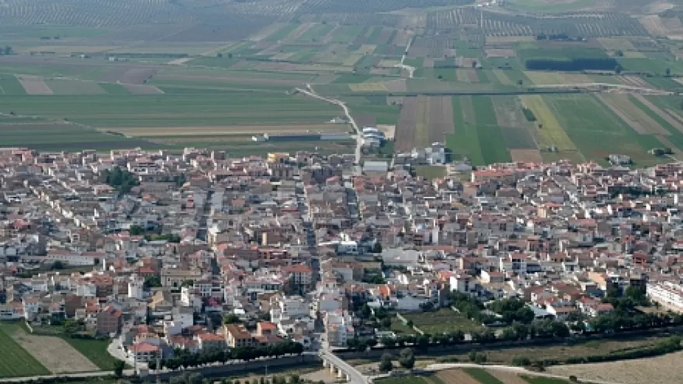 Vista aérea de Huétor Tajar, en la provincia de Granada.