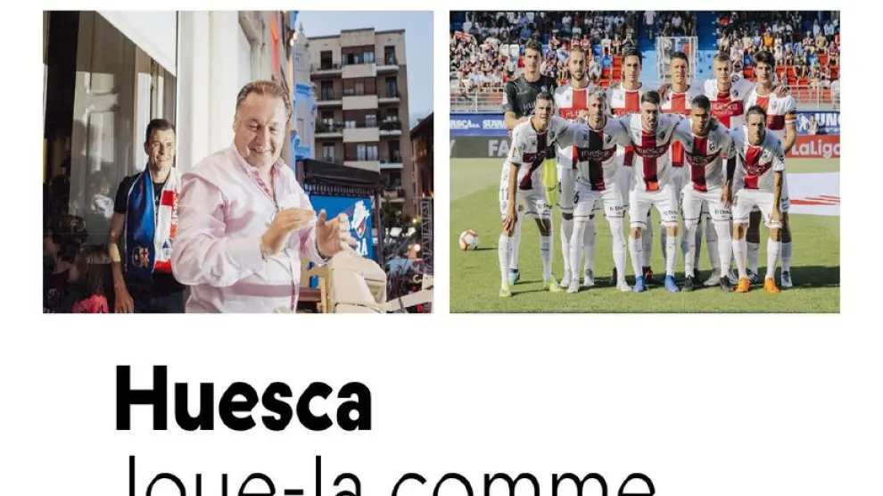 Las redes sociales -y la web- de la SD Huesca se han hecho eco de la repercusión supranacional por su estreno en Primera.