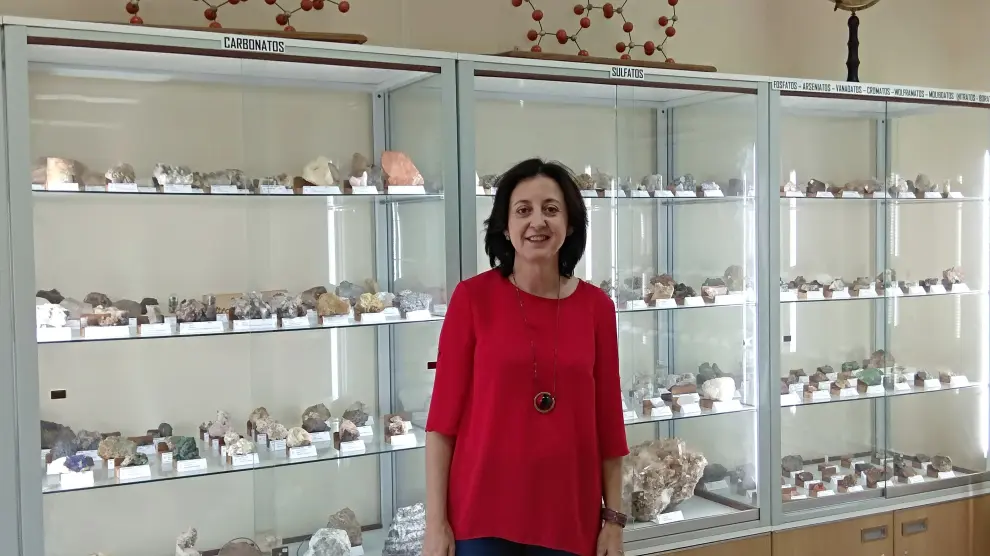 Blanca Bauluz en un despacho del Departamento de Ciencias de la Tierra de la Universidad de Zaragoza