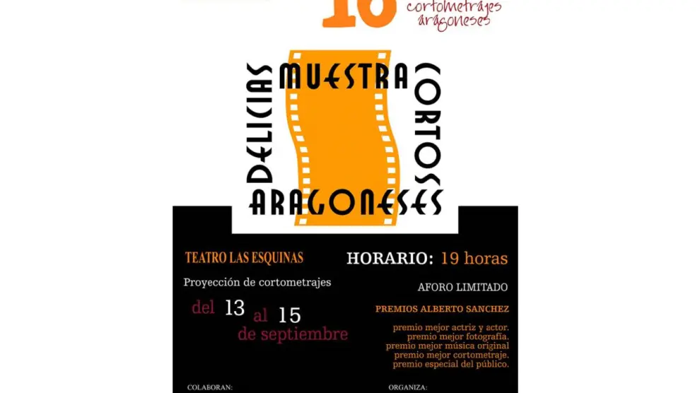 Cartel de la XVI edición de la Muestra de Cortometrajes Aragoneses.