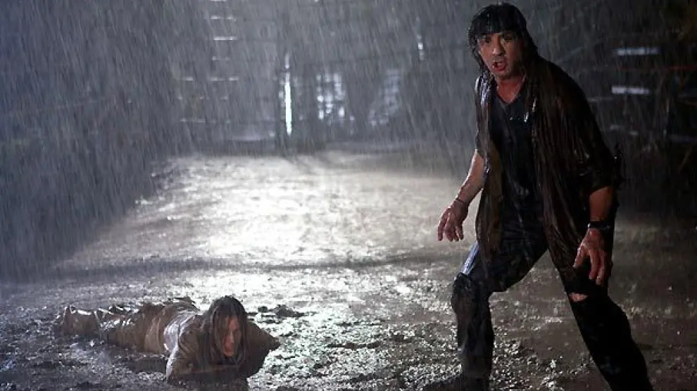 Stallone, en una de las escenas de la última entrega de Rambo.