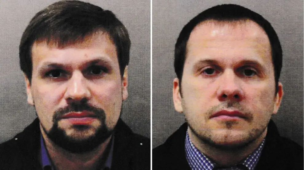 Alexander Petrov y Ruslán Boshirov, sospechosos de envenenar al exespía Skripal y a su hija.