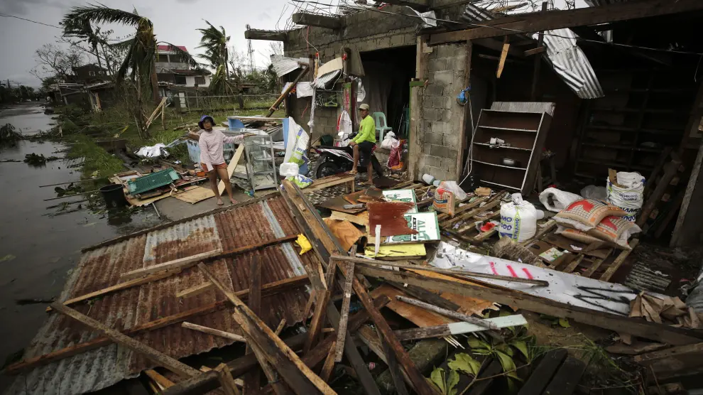 El rastro del tifón Mangkhut a su paso por Baggao, en Filipinas