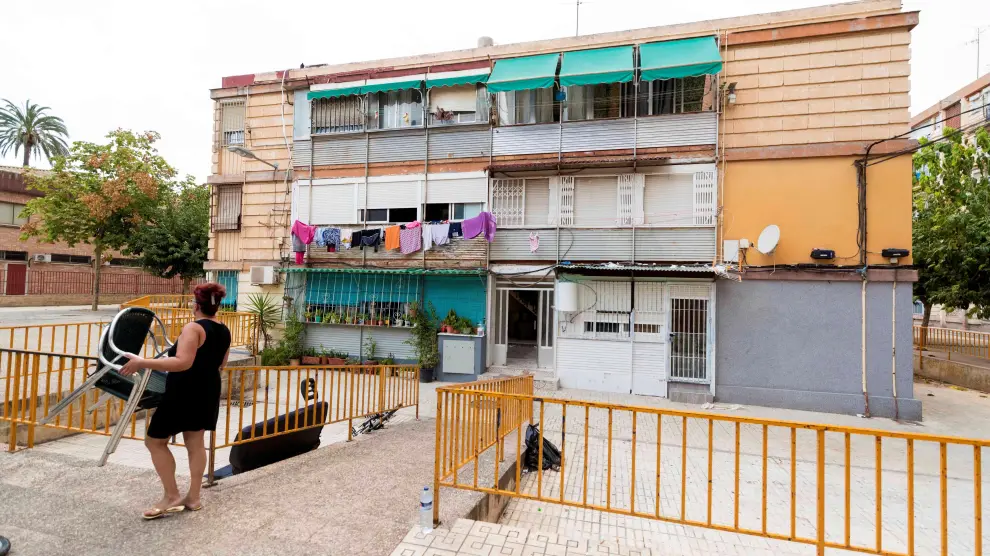 El bloque de viviendas donde sucedieron los hechos, en el barrio de La Paz, en Murcia.