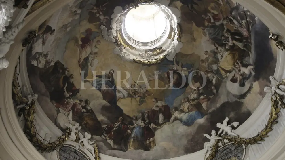 La cúpula Regina Martyrum de Francisco de Goya en la basílica del Pilar de Zaragoza, en fotos