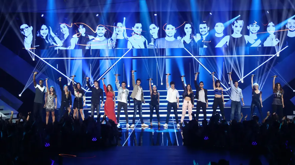 Imagen de la actuación grupal de la Gala 1 de OT 2018.
