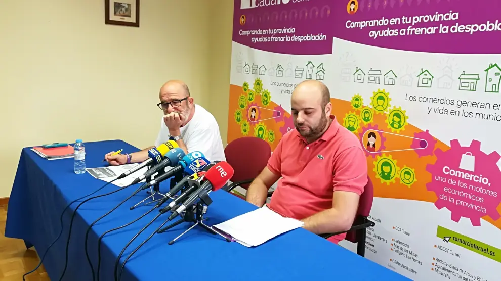 Pepe Polo e Ignacio Benages, en la rueda de prensa en la que anunciaron una campaña a favor del comercio de proximidad