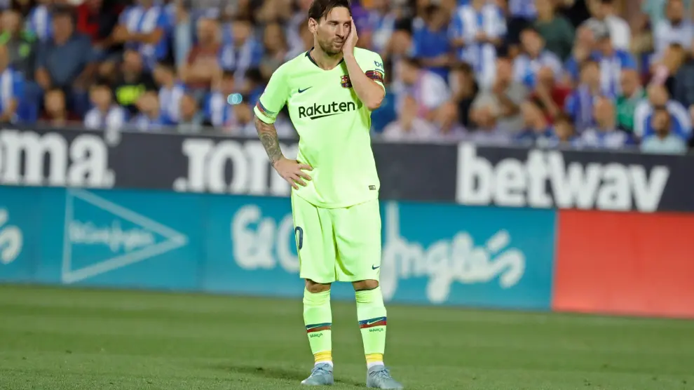 El argentino Leo Messi durante el partido.