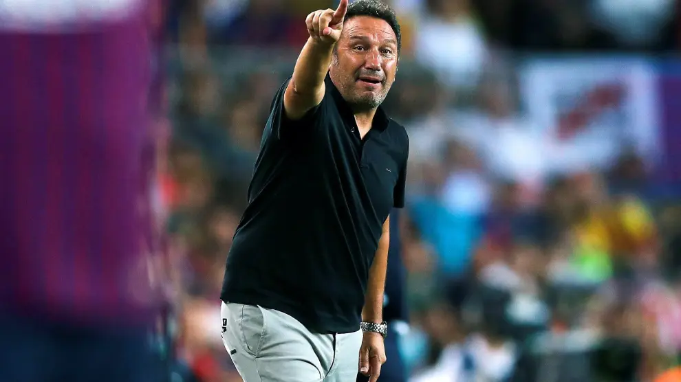 El técnico del Girona, Eusebio Sacristán, durante un choque de esta campaña.