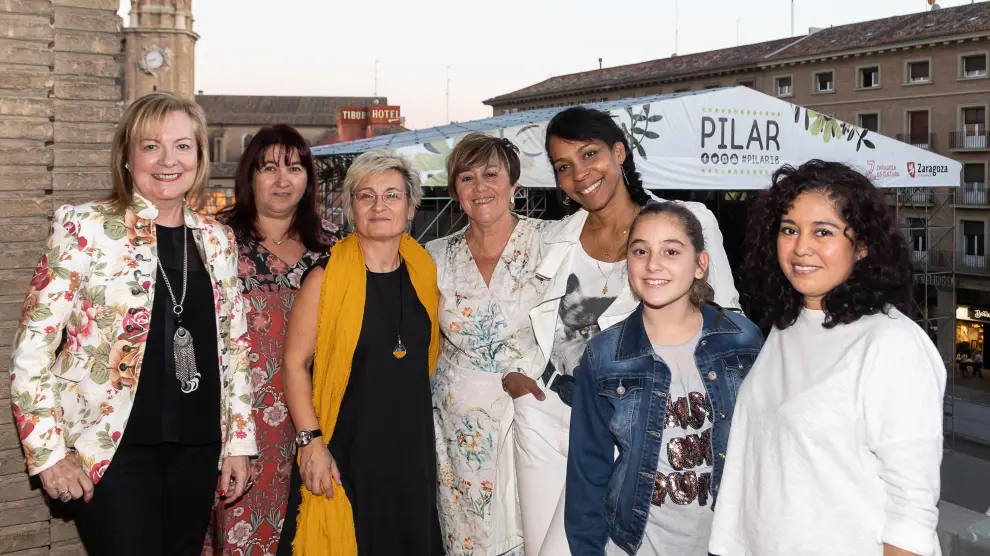 Las siete mujeres que darán voz al pregón de las Fiestas del Pilar 2018.