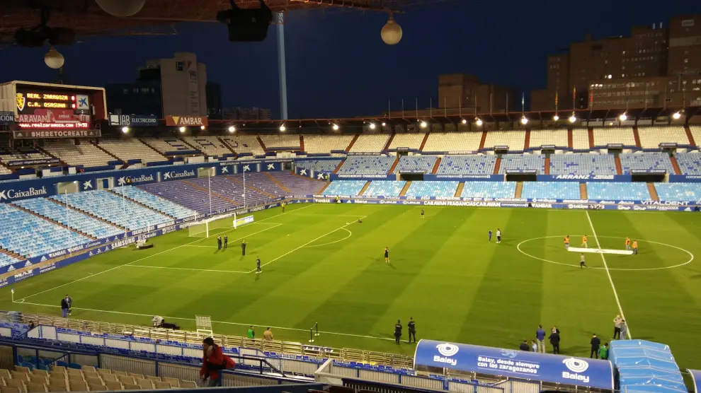 La Romareda, una hora antes del Real Zaragoza-Osasuna