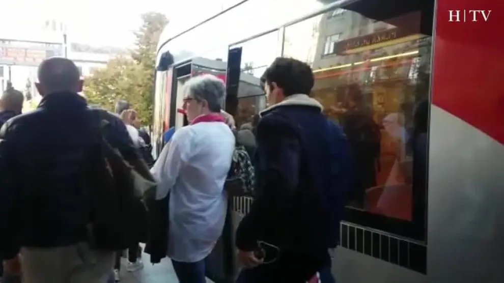 El servicio de tranvía entre plaza de España y César Augusto, detenido durante una hora