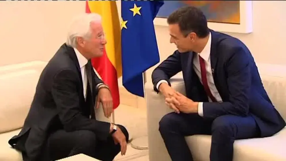Richard Gere pide a Pedro Sánchez que incluya el problema de los 'sin techo' en su agenda política