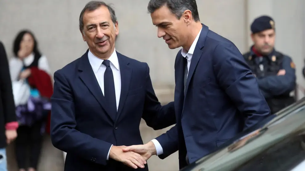 Sánchez, con el alcalde de Milán