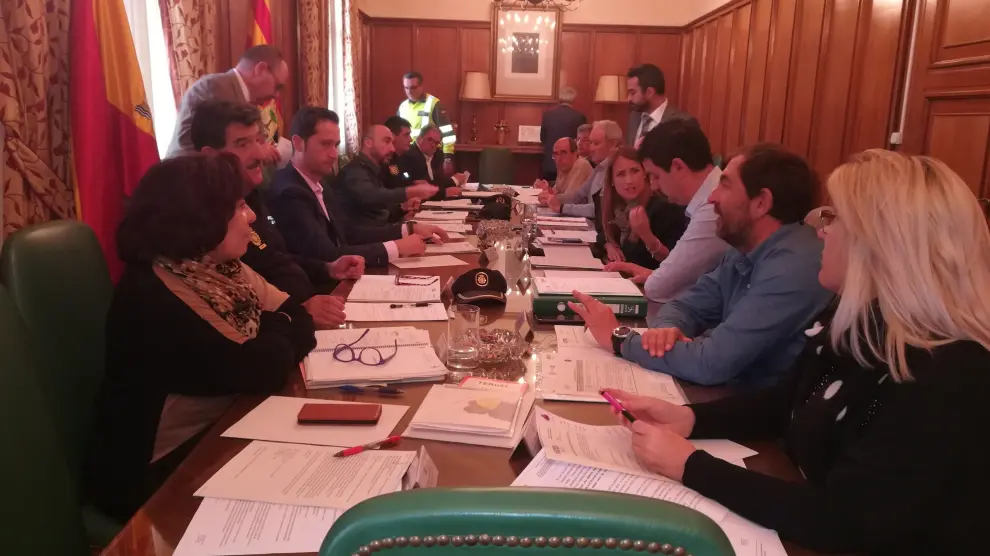 Un momento de la reunión celebrada esta mañana en la Subdelegación del Gobierno en Teruel para hablar del Plan de Vialidad Invernal