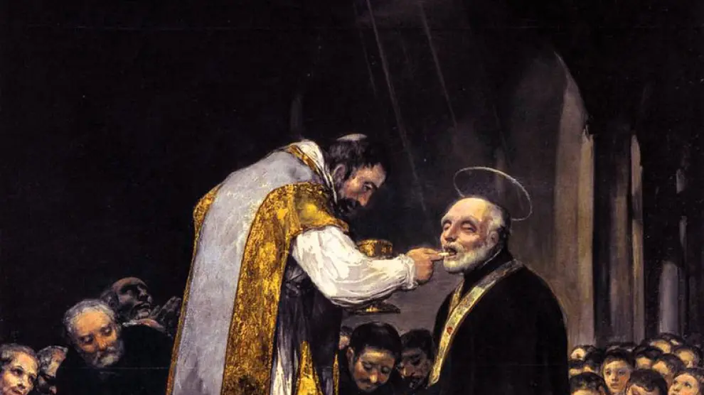 El Prado recibe como invitada una obra que Goya pintó el año de su apertura: "La última comunión de San José de Calasanz"