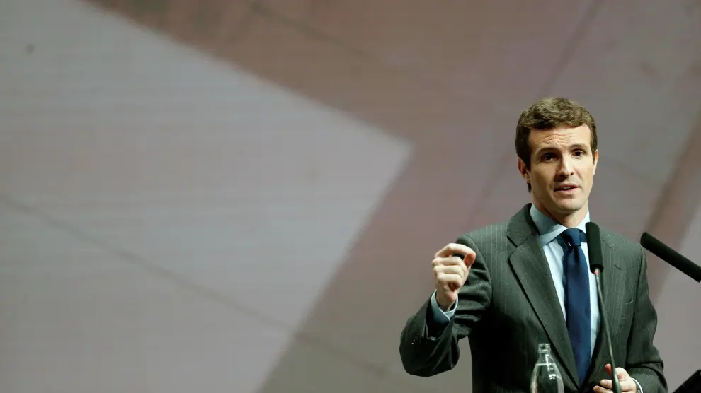 Pablo Casado durante su intervención en el XXI Congreso Nacional de la Empresa Familiar (Valencia)