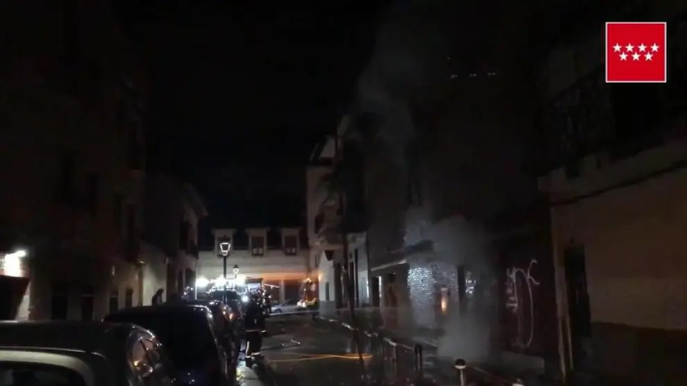 Un incendio en un antiguo cine en Torrejón de Ardoz