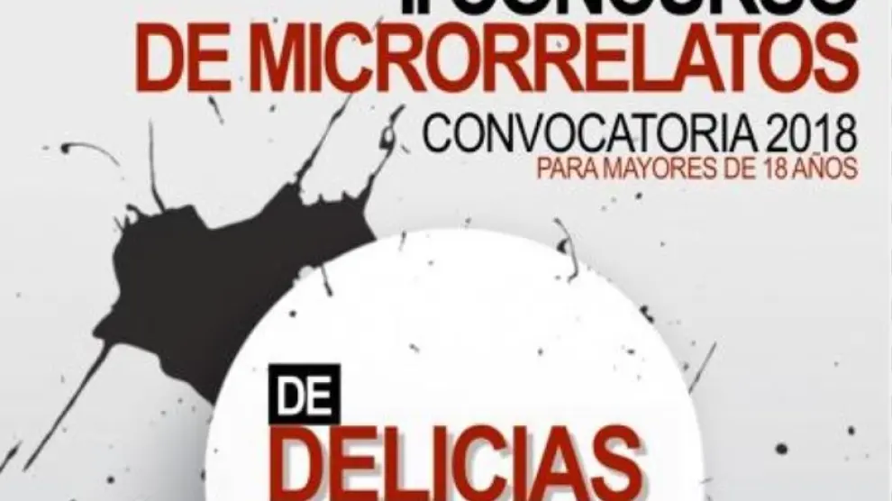 Cartel del concurso de microrrelatos de Delicias