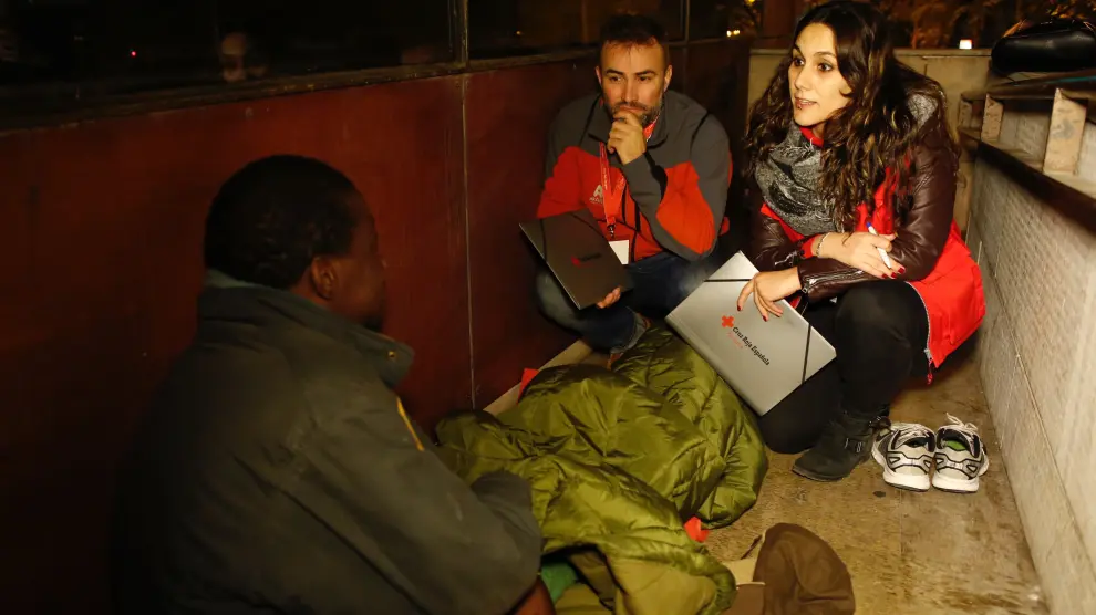 V Censo de personas sin hogar de la Cruz Roja en Zaragoza.