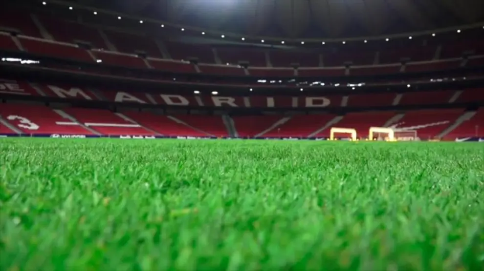 El Wanda Metropolitano ya tiene nuevo césped