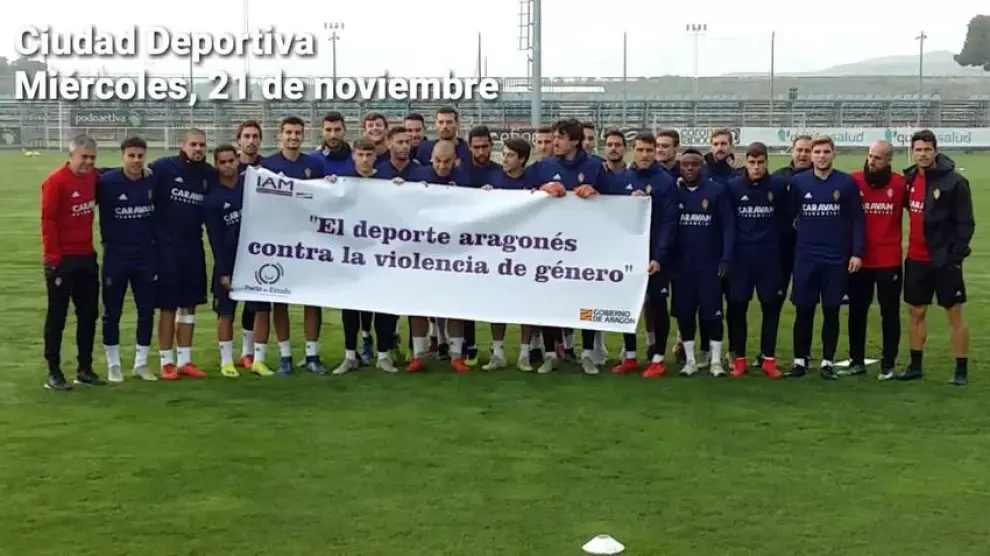 El Real Zaragoza, contra la violencia de género
