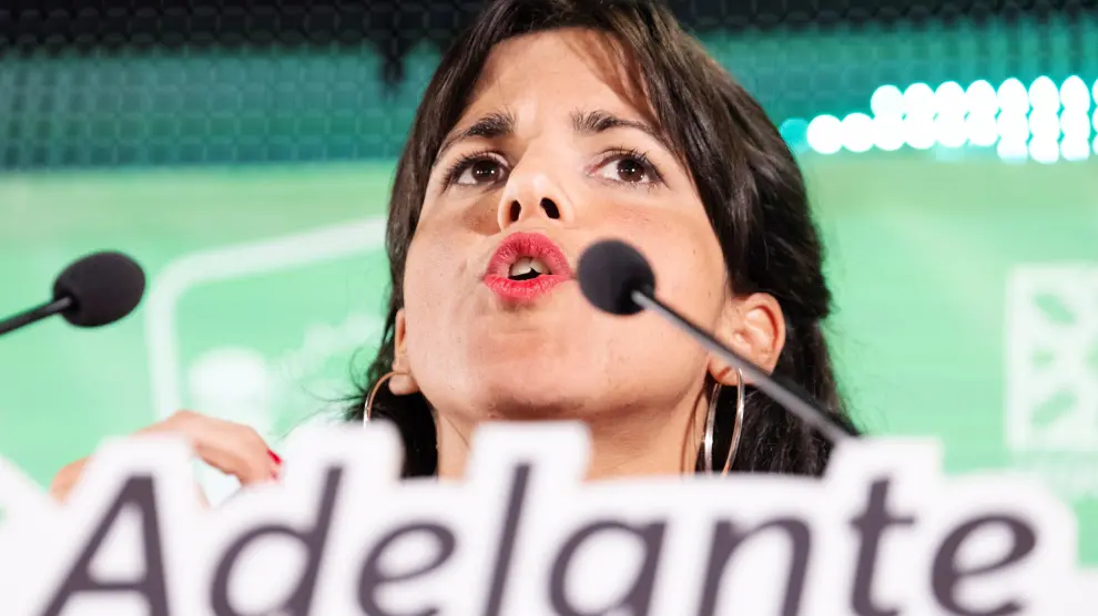 La candidata de Adelante Andalucía a la presidencia de la Junta, Teresa Rodríguez
