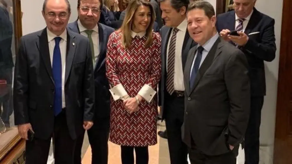 Lambán, este jueves en Madrid junto a Susana Díaz y otros dirigentes autonómicos