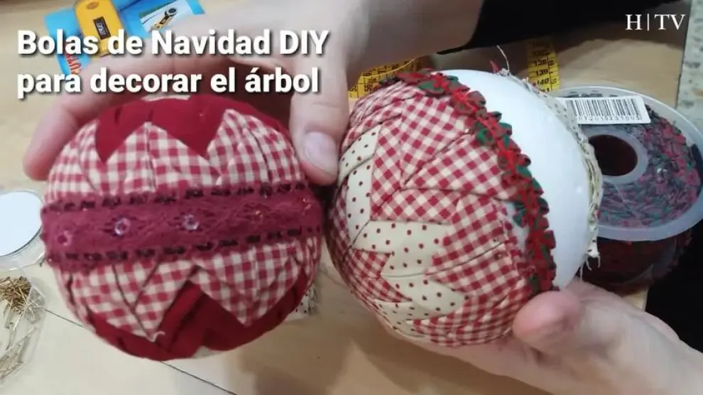 DIY: Bolas de navidad con tela