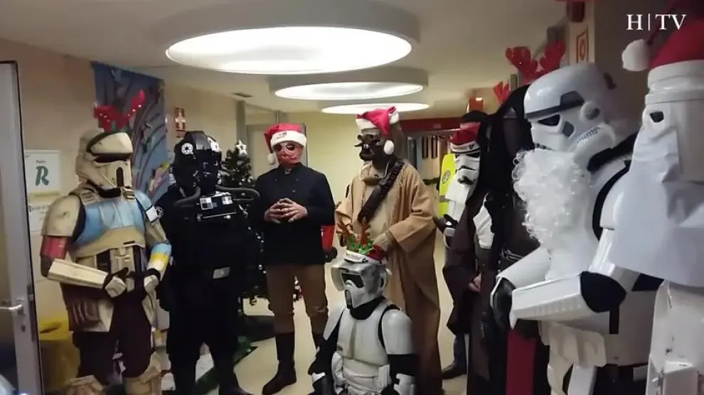 Los personajes de Star Wars visitan el Hospital Clínico de Zaragoza