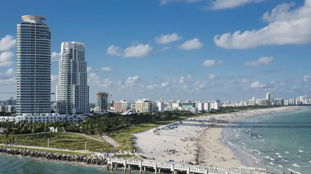 Imagen de archivo de una playa de Miami