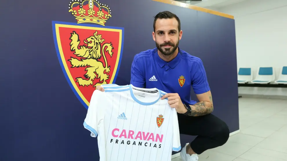 Guitián, en su regreso a La Romareda como nuevo futbolista del Real Zaragoza