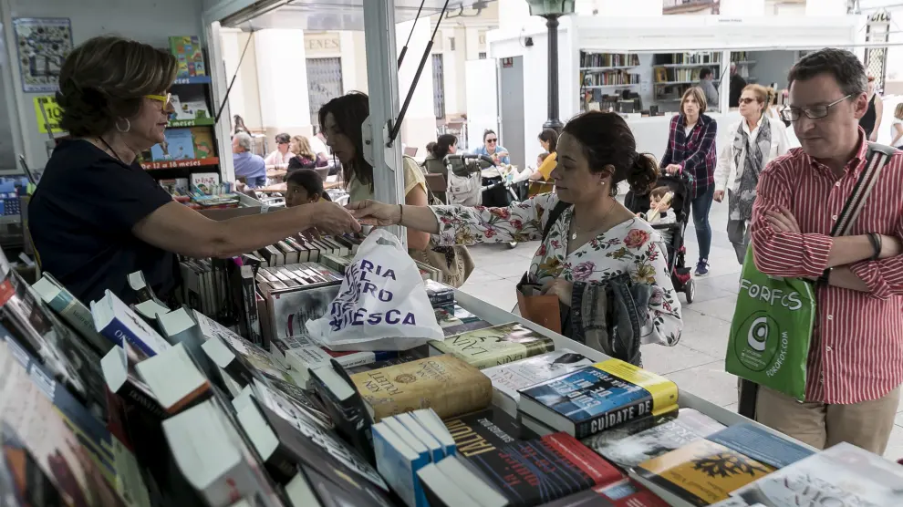 Imagen de la última edición de la Feria del Libro de Huesca