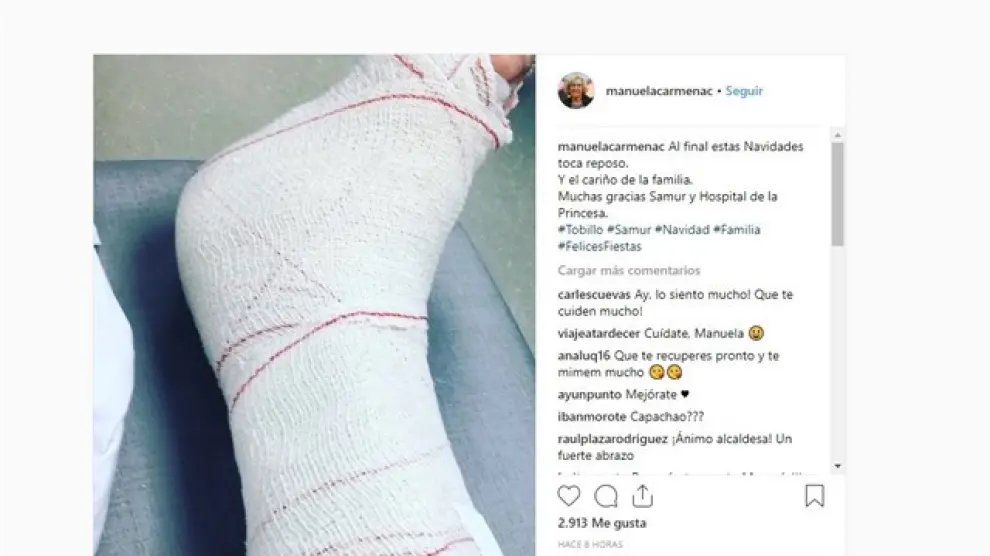 La alcaldesa de Madrid lo ha contado en Instagram.