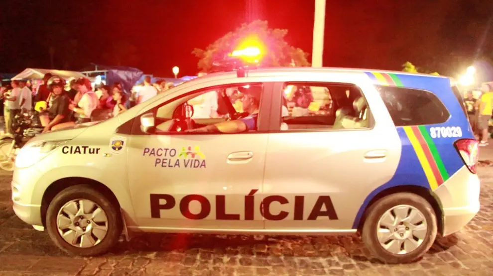 Una patrulla de policía en Brasil