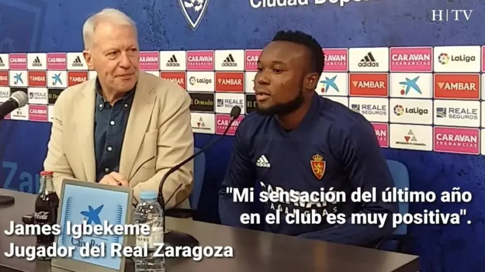 Igbekeme, del Real Zaragoza: "Una victoria sería la mejor manera de comenzar el año"